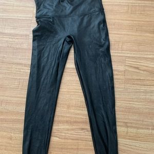 SPANX leather leggings Large Petite
